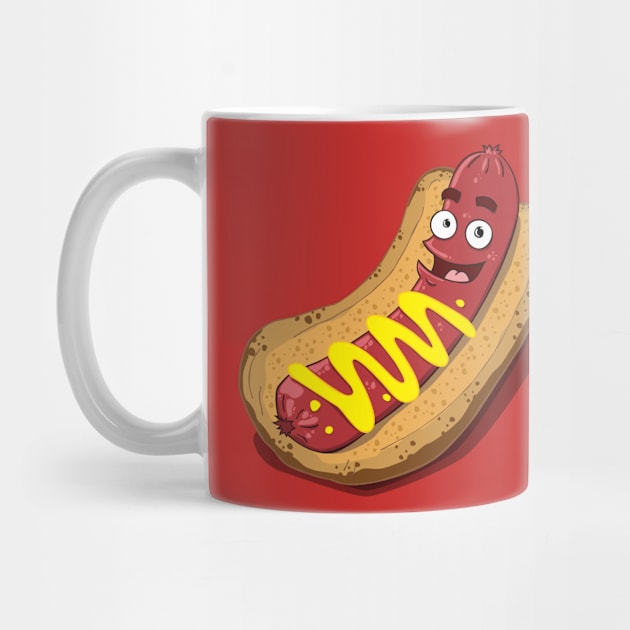 Hot Diggity Dog - with Mustard by deancoledesign